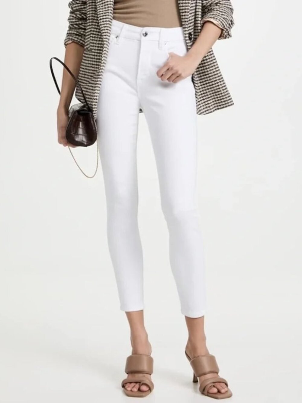 GOOD AMERICAN Good Legs Cropped White Size 6/28